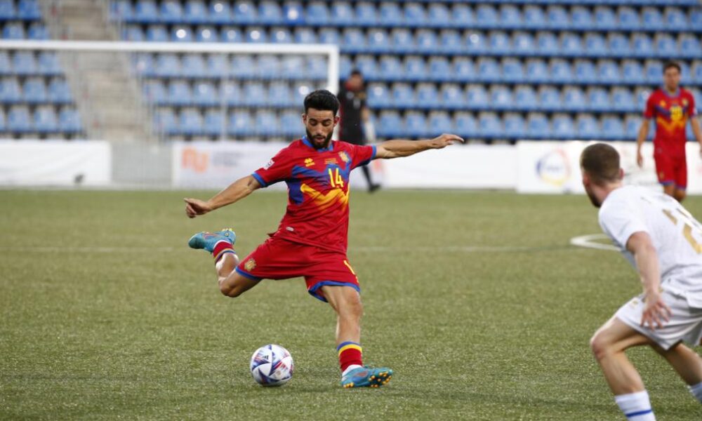 Jordi Aláez en un partit de la selecció davant Liechtenstein / FAF