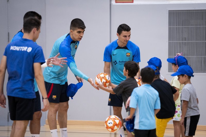 Un instant de l'estada de la temporada passada de la secció de futbol sala blaugrana a Encamp
