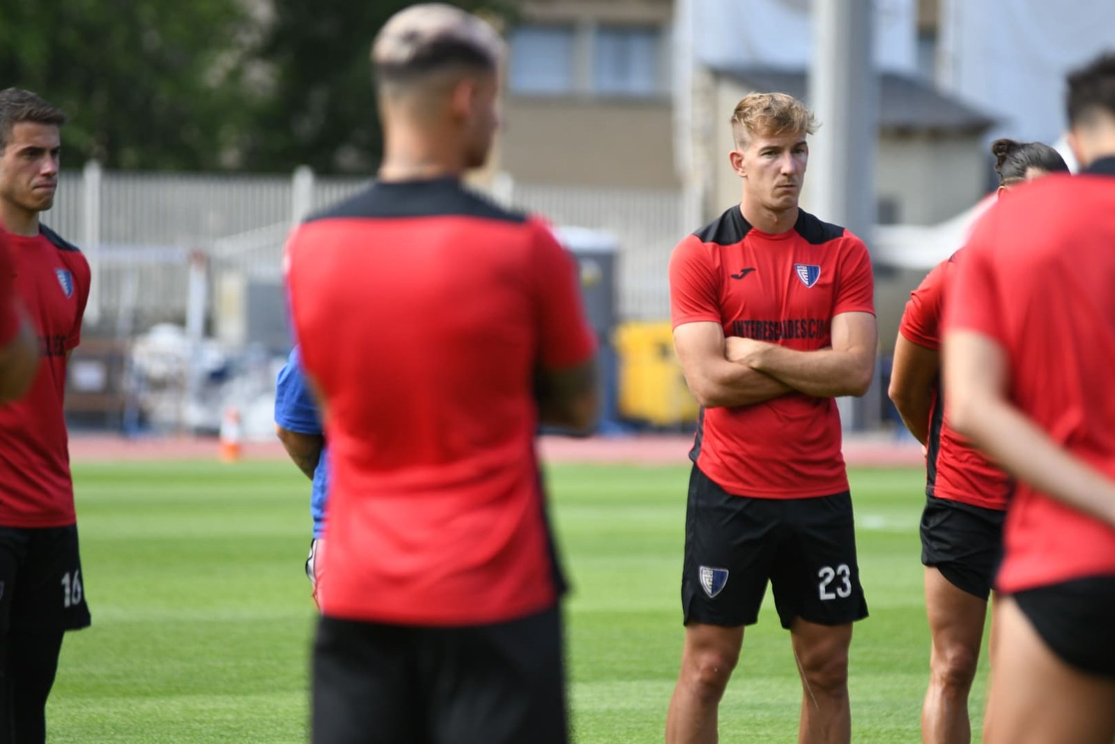 Un moment del darrer entrenament d'ahir de l'Inter Escaldes