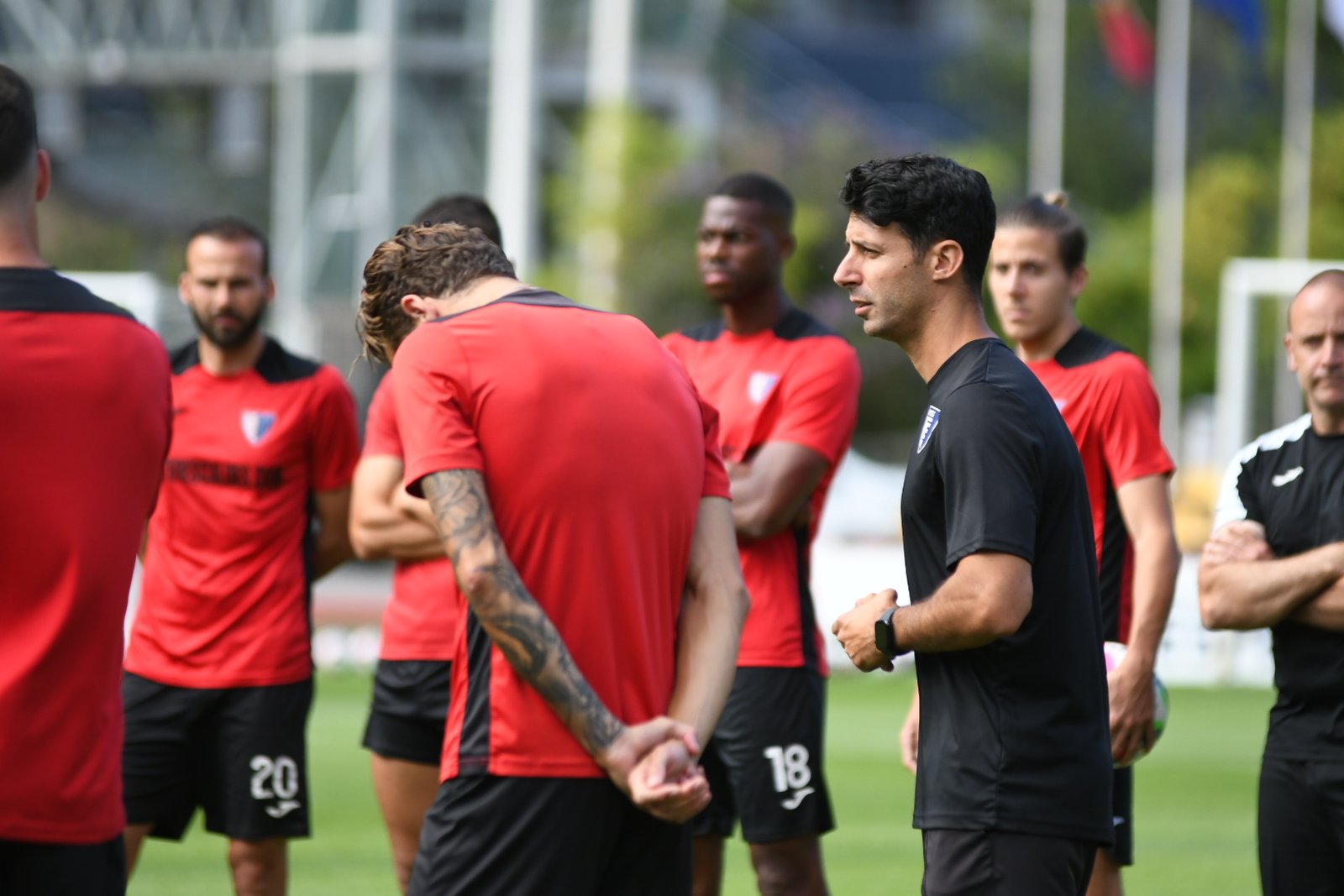 Otger Canals en el darrer entrenament de l'Inter Club Escaldes abans del duel de demà