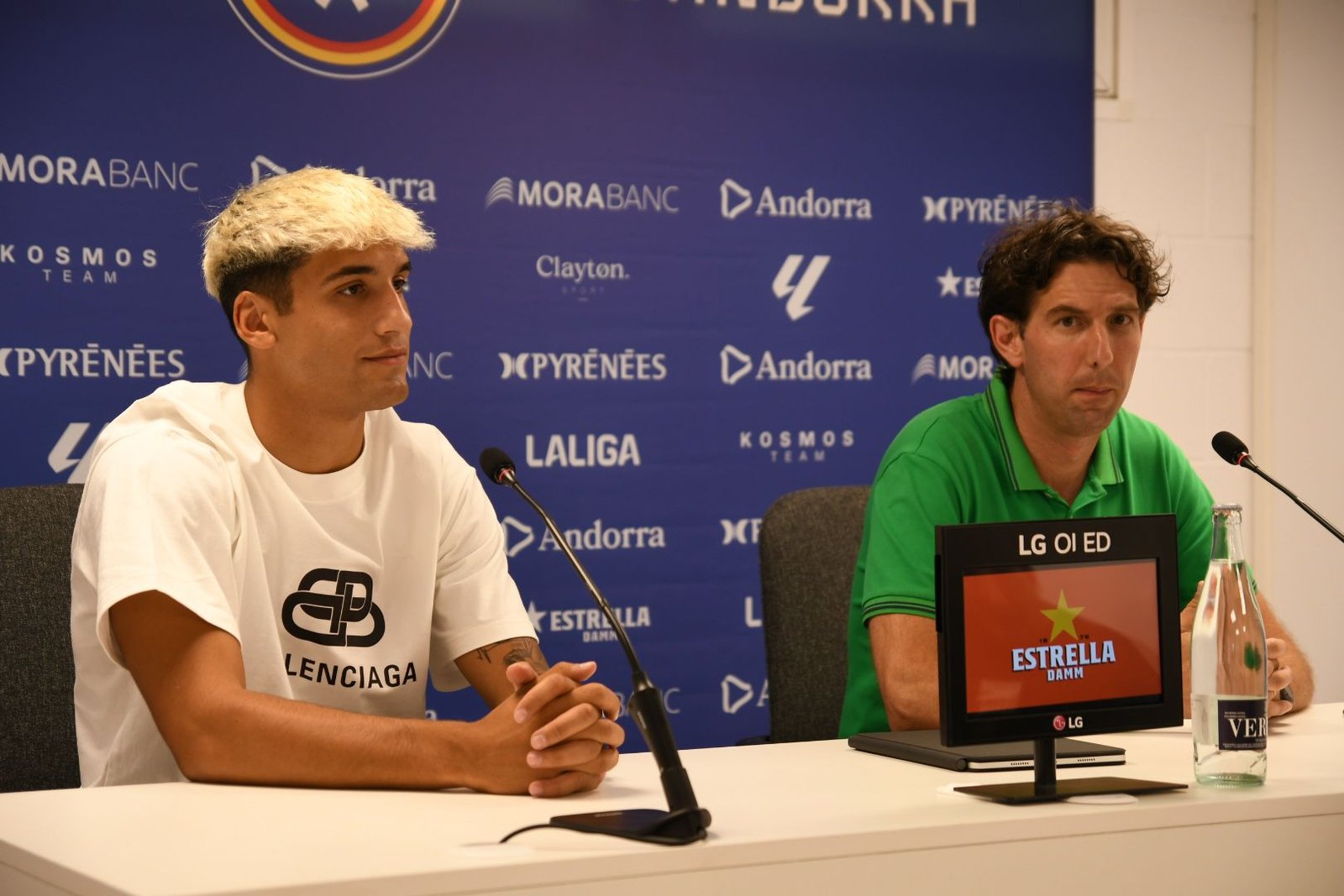 Iker Benito i Jaume Nogués durant la roda de premsa d'avui