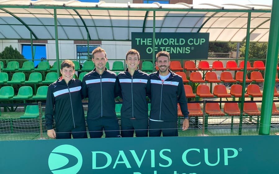 Foto de l'equip nacional de tenis abans de la Copa Davis de l'any passat / Andorra Difusió