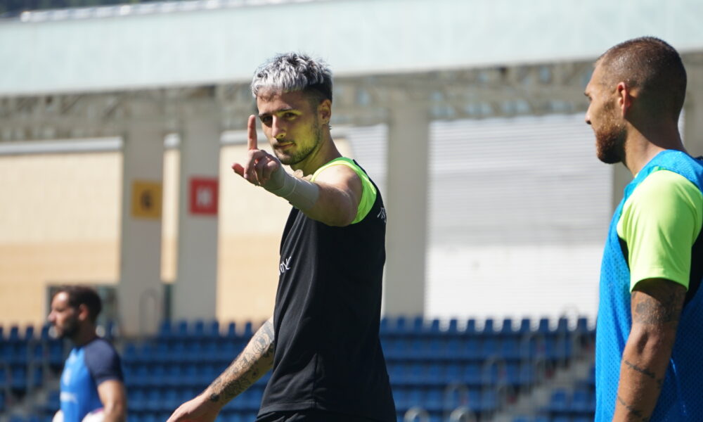 Manu Nieto en el darrer entrenament de l'Andorra al Nacional / FC ANDORRA