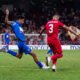 Un instant del partit entre Atlètic i Partizani