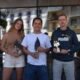 Andrea Henderson, Felipe Porras i Marc Almeria recollint els premis