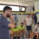 Antonio Rueda fent la xerrada abans del partit davant el Carroi