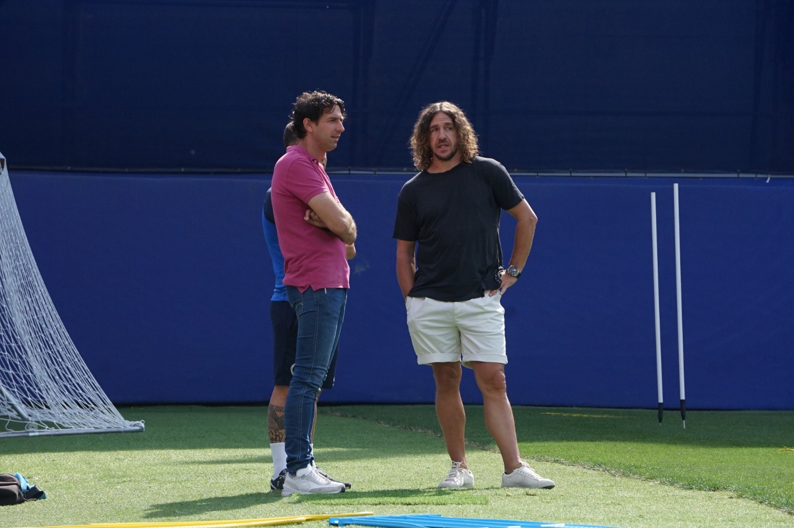 Jaume Nogués i Carles Puyol en un dels entrenaments / FC ANDORRA