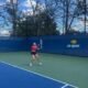 Vicky Jiménez en un entrenament a l'US Open