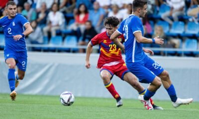 Ot Remolins en una acció del partit davant Grècia / FAF