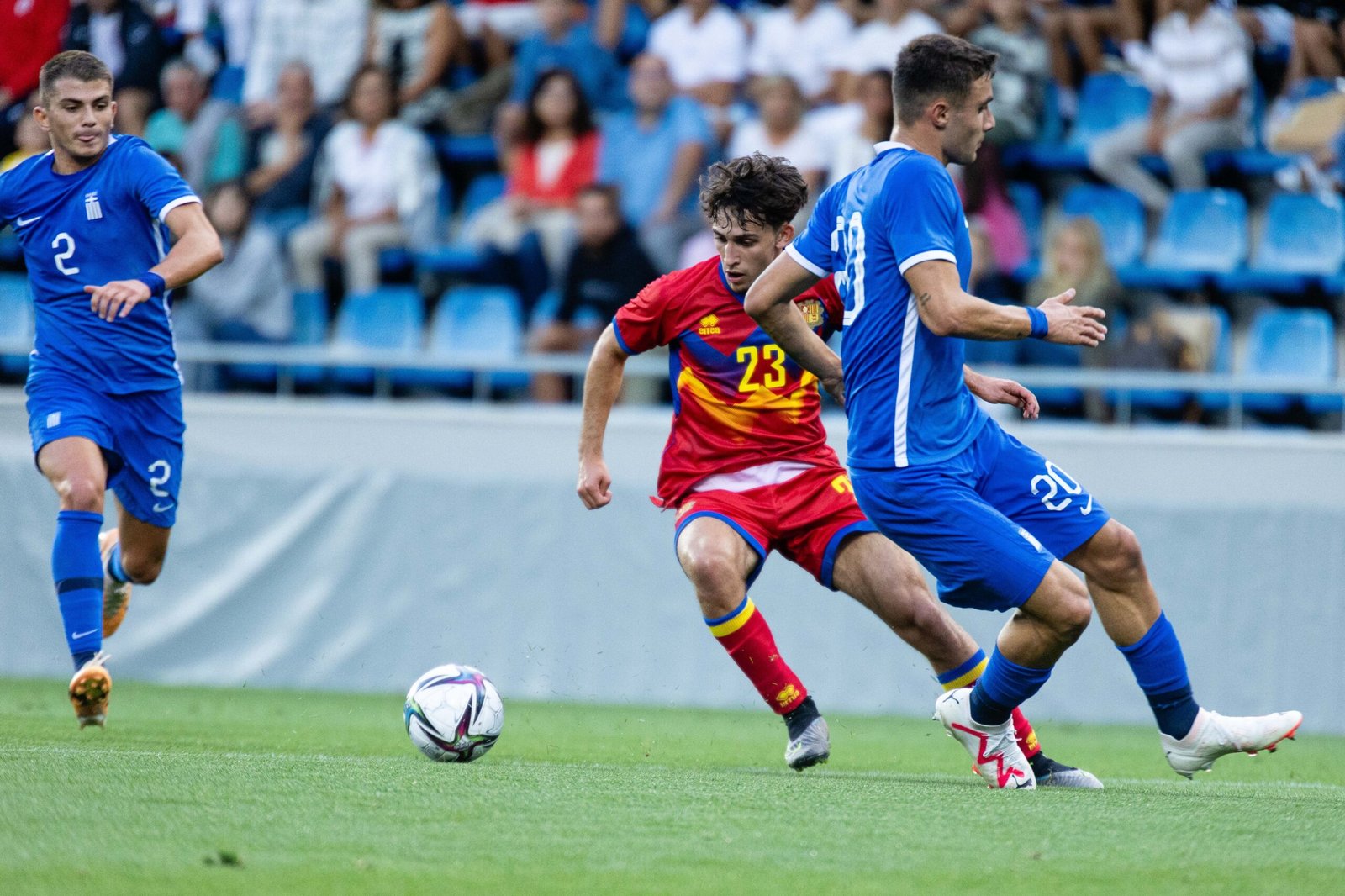 Ot Remolins en una acció del partit davant Grècia / FAF