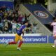 Lobete en una acció del partit davant l'Oviedo / FCA