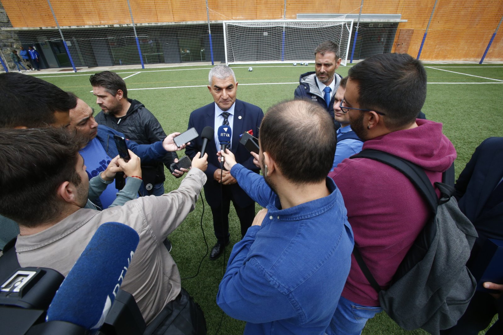 Fèlix Álvarez atenent a la premsa ahir a La Massana / FAF