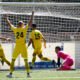 Els jugadors de la UE Santa Coloma celebrant un gol davant l'Esperança / FAF