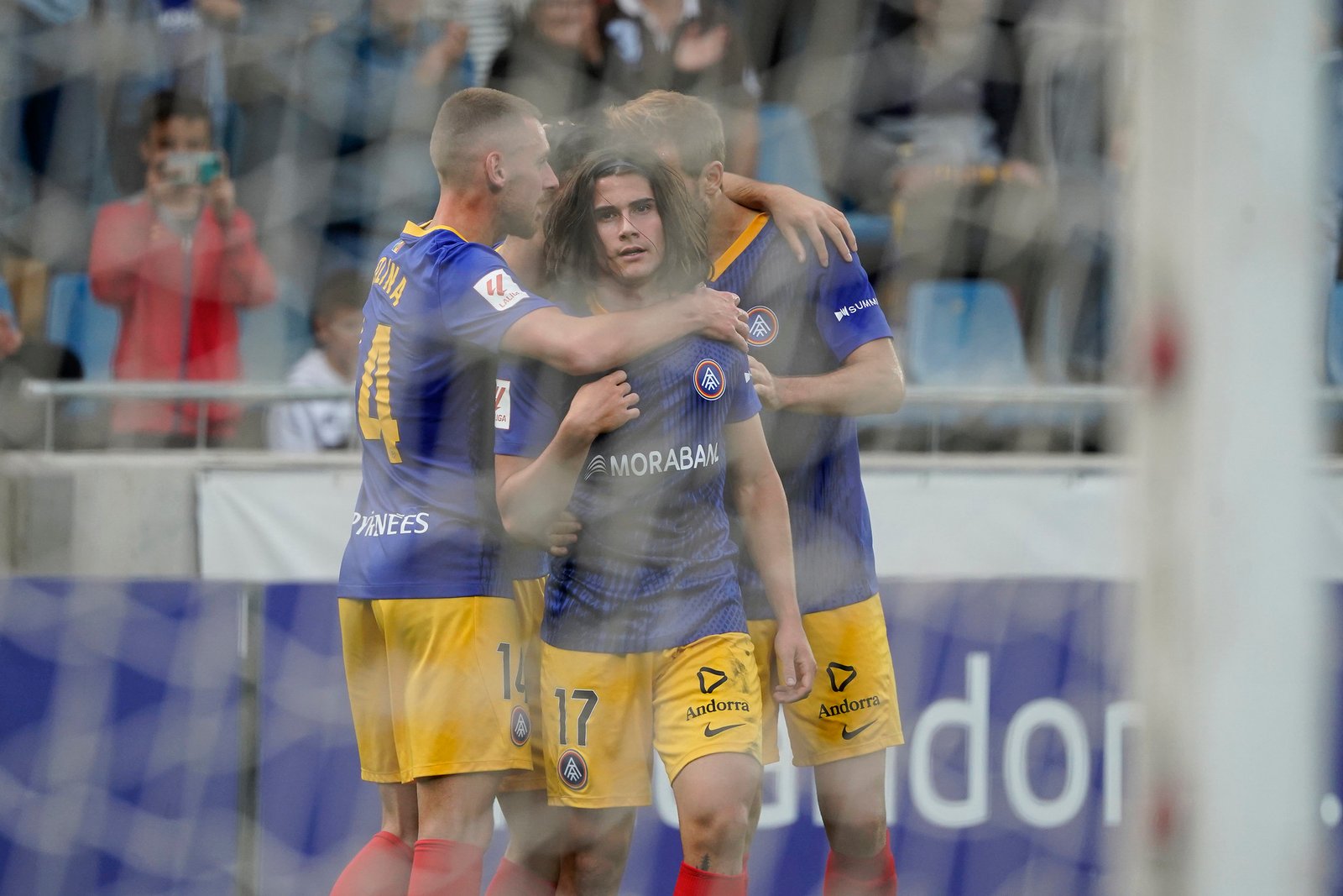 Álex Calvo celebrant el seu gol davant l'Alcorcón / FCA