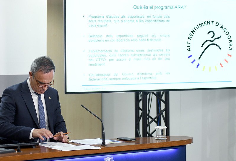 Alain Cabanes en la roda de premsa de presentació de les beques ARA / SFGA