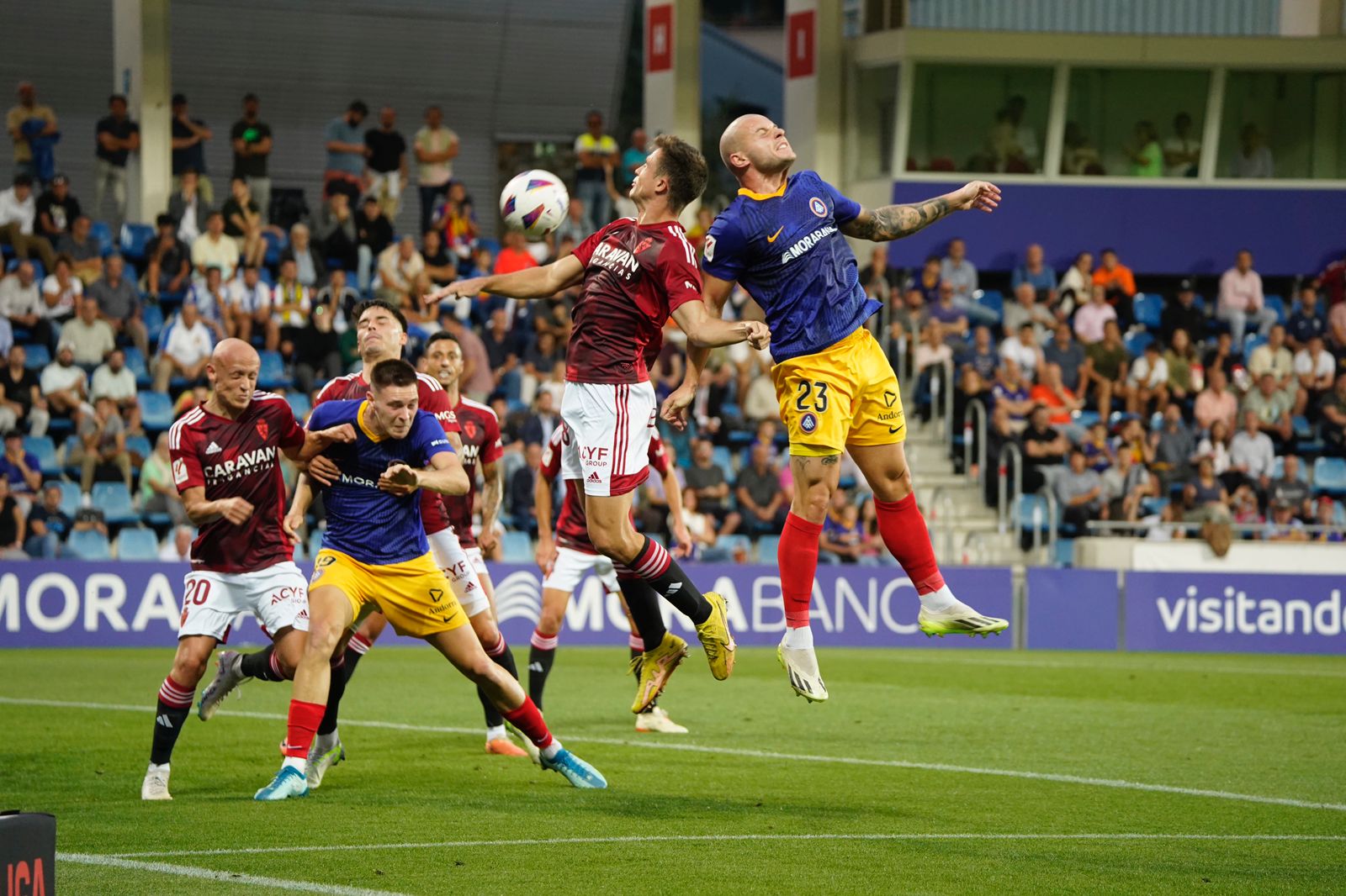 Un instant del partit entre l'FC Andorra i el Real Zaragoza / FCA