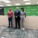 Cristian Tobio, Martí Alfonso i Mònica Doria en l'acte d'aquesta matí