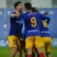 Els jugadors de l'FC Andorra celebrant un dels gols / FCA