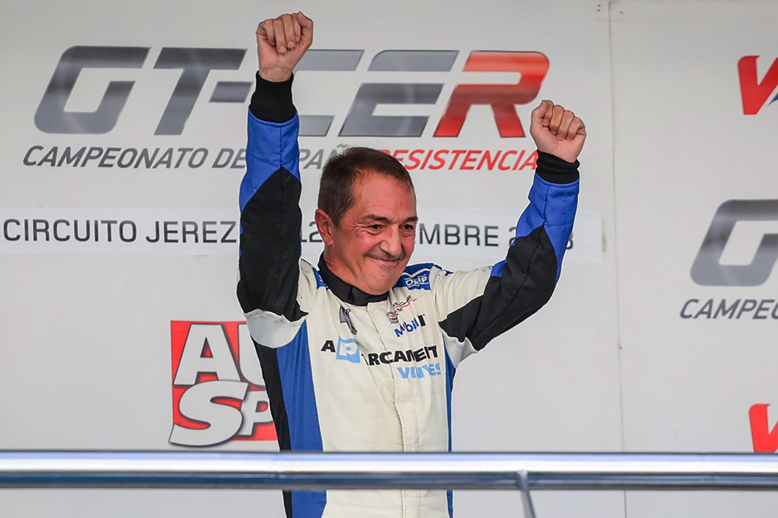 Joan Vinyes al podi del circuit de Jerez / FOTO ESPORT