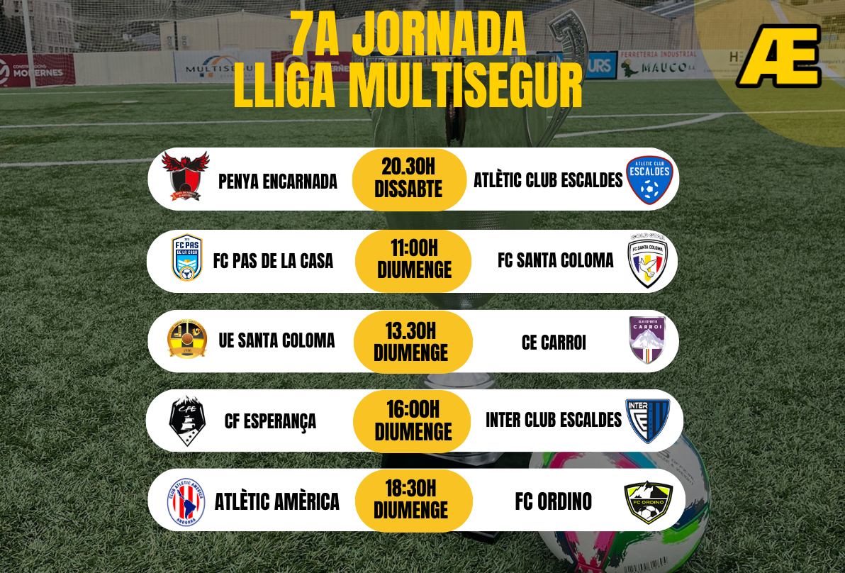 Horaris de la setena jornada de la Lliga Multisegur