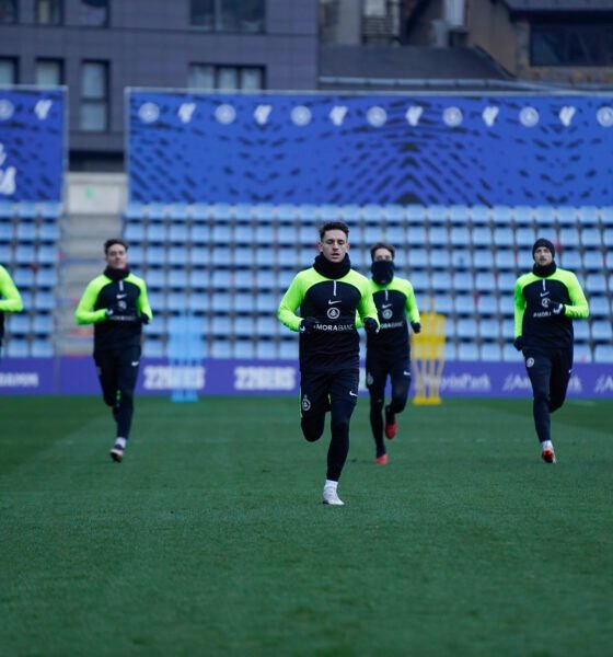 L'entrenament de l'FC Andorra abans de visitar el Sardinero / FCA