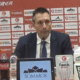 Lezkano durant la roda de premsa a Saragossa