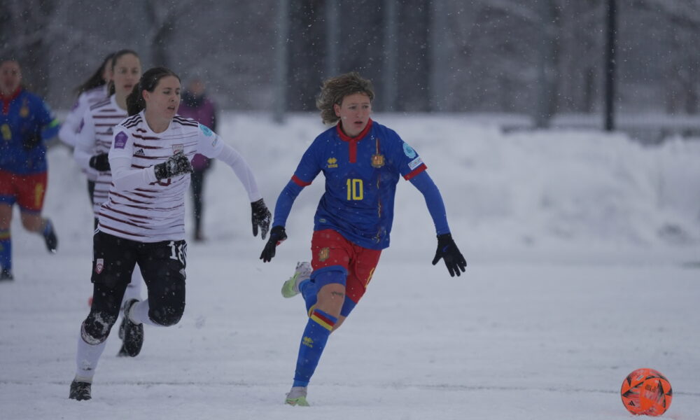 Un instant del partit a Riga / FAF
