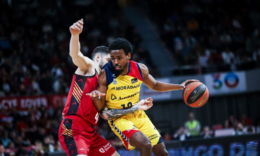 Un moment del partit entre el Saragossa i el Morabanc / ACB