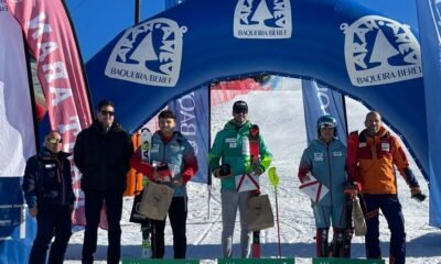 Álex Rius al podi de Baqueira / FAE