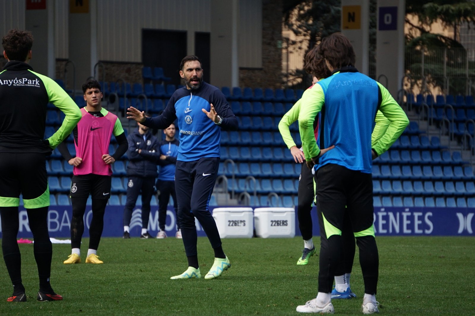 Eder Sarabia en l'entrenament previ al duel davant el Saragossa / FCA