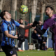 Un instant del partit amistós entre Inter i Oridino / ICE