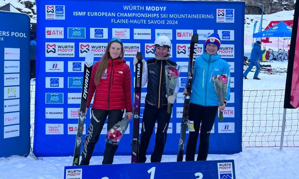 Lea Ancion a la esquerra, segona classificada en l'sprint U20 / FAM
