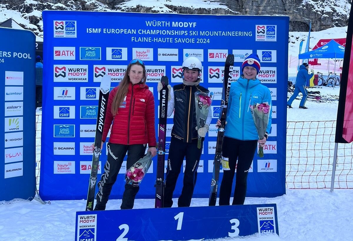 Lea Ancion a la esquerra, segona classificada en l'sprint U20 / FAM