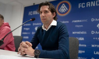 Nogués durant la roda de premsa de Jorge Pombo / FCA
