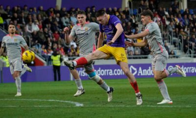 El moment de la rematada de Scheidler al gol / FCA