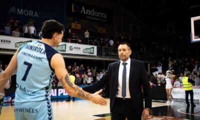 Lezkano deprés de la victòria davant el Girona / ACB