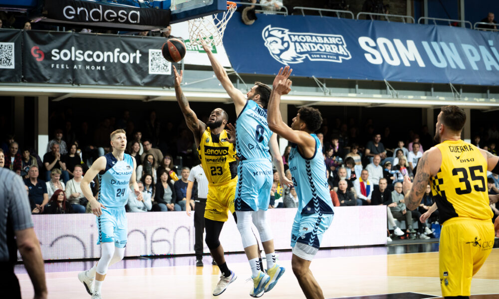 Un moment del partit entre el MoraBanc Andorra i el Lenovo Tenerife / ACB