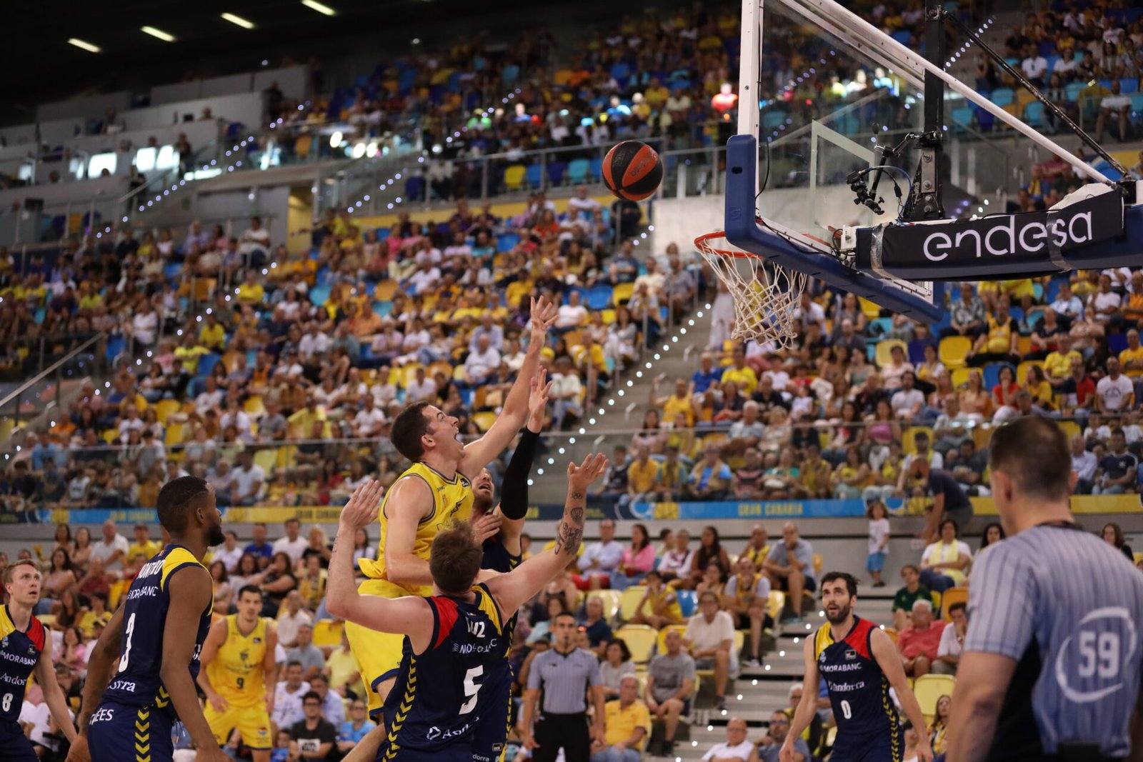 Un moment del partit entre el Gran Canària i el MoraBanc Andorra / ACB