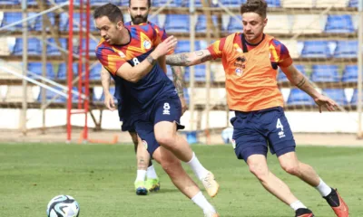 Un instant de l'entrenament previ al partit / FAF