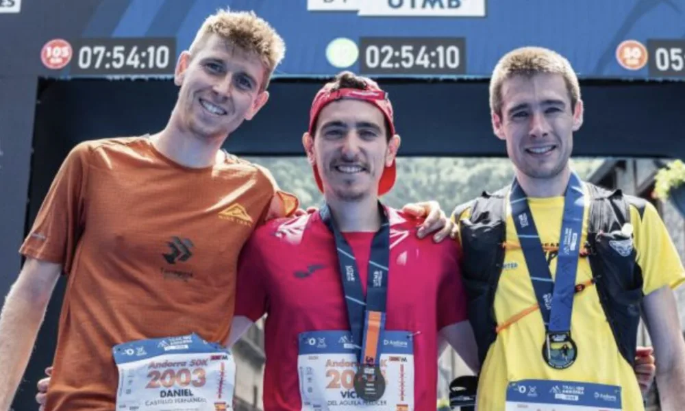 El podi masculí de la Trail 100