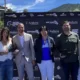 Un moment de l'acte a la plaça de les Fontetes / Comú de la Massana