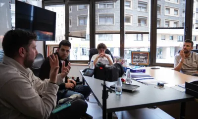 Gerard Piqué durant l'entrevista d'Andorra Esportiu